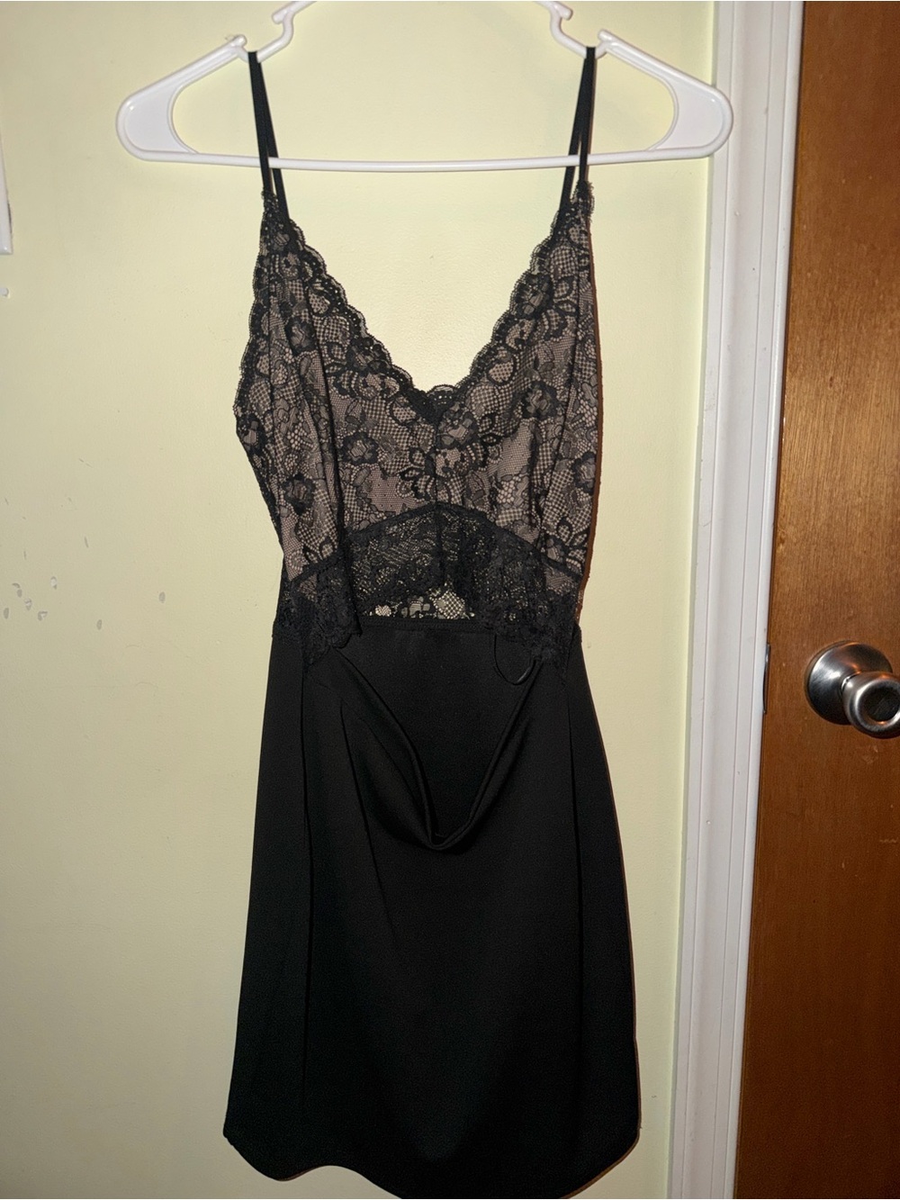 Windsor Black Lace Chemise with Sheer Bodice